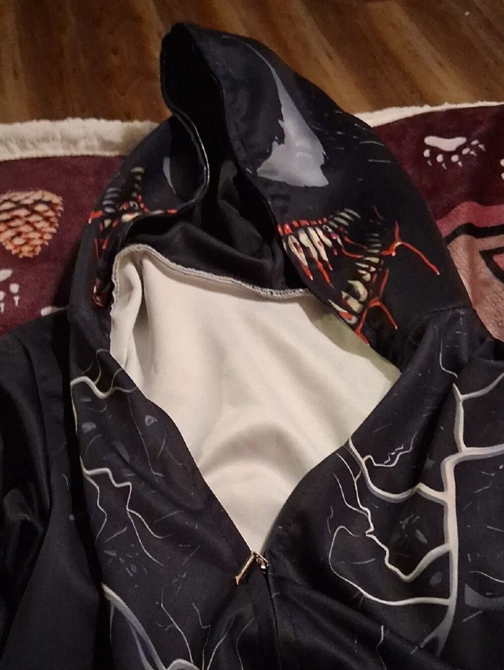 Kids Black Spider Man  Jacket with Hood